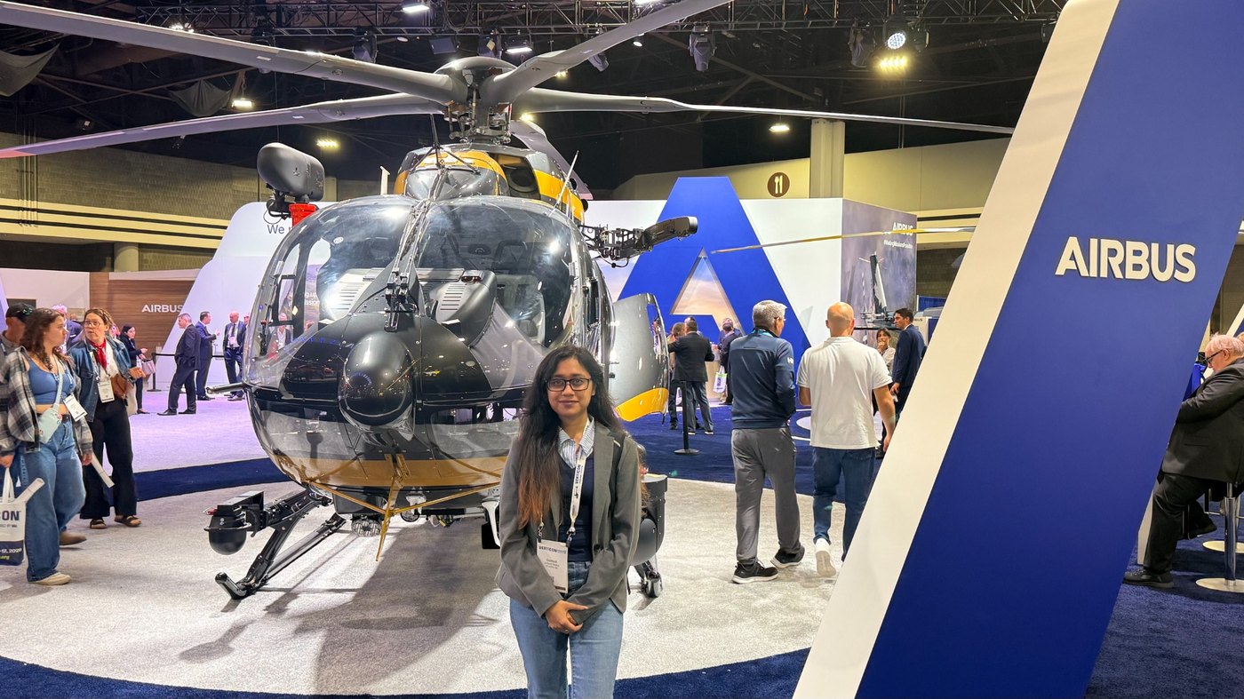 Triasha at an aerospace exhibition